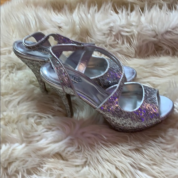 Silver sparkling heels - Picture 3 of 4